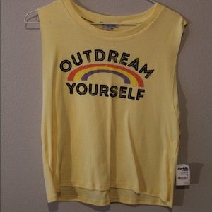 Yellow Muscle Tank/Crop top